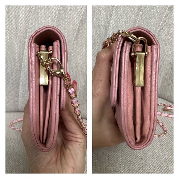 COPY - CHANEL CC Pink Quilted Leather Wallet on Chain - Picture 9 of 14